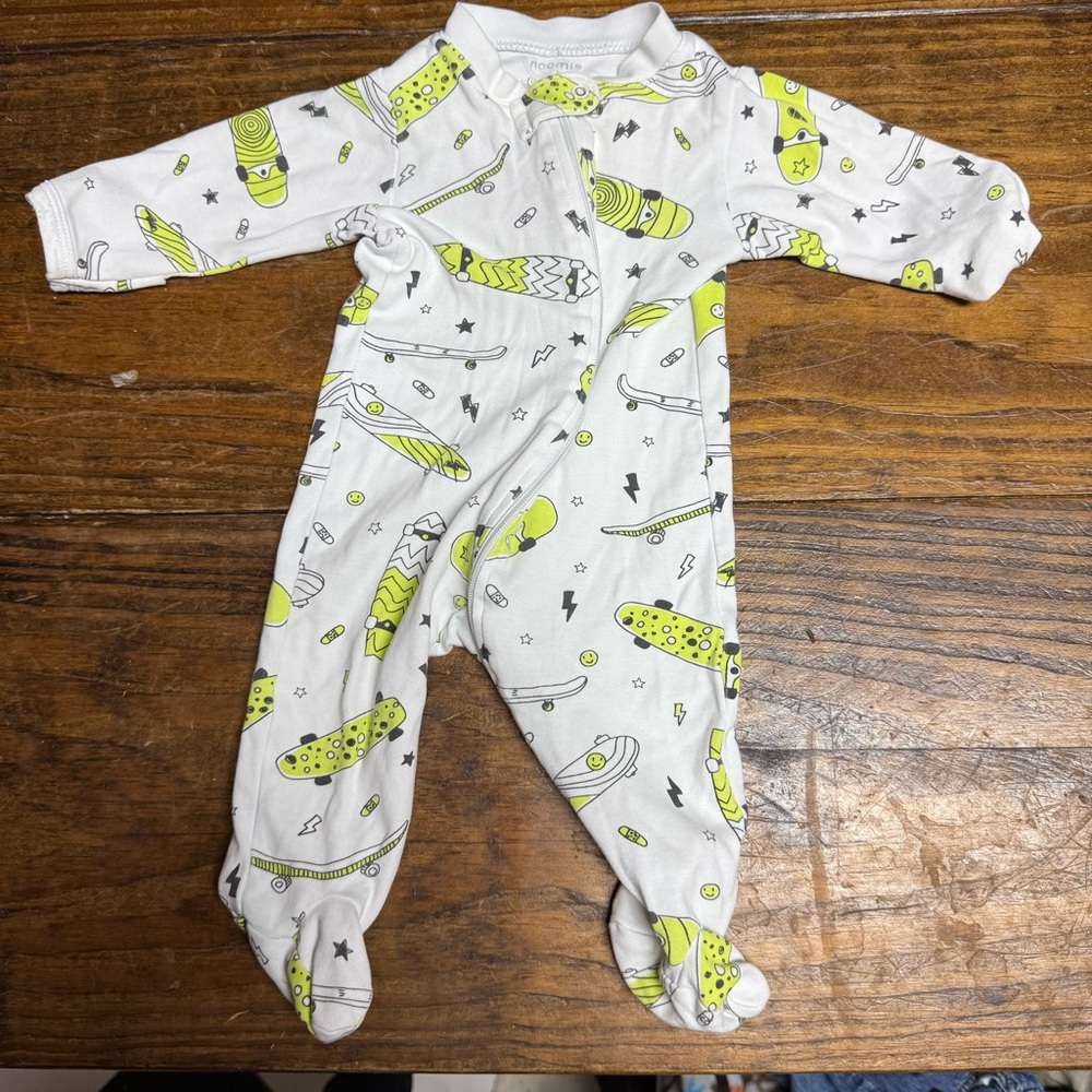 Baby Noomie Baby Boy's Skateboards Footie 0/3M